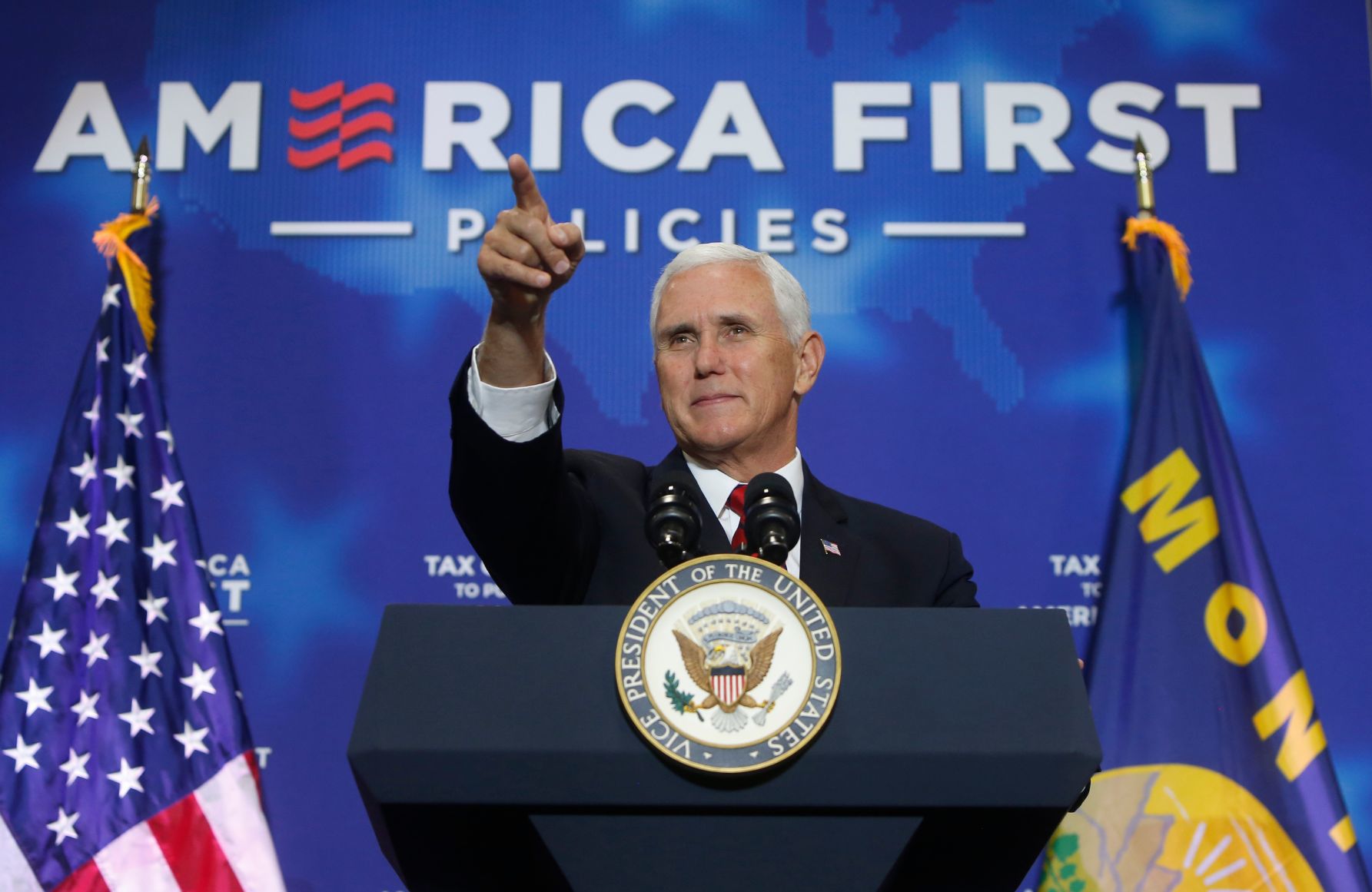 Vice President Mike Pence speaks at MetraPark